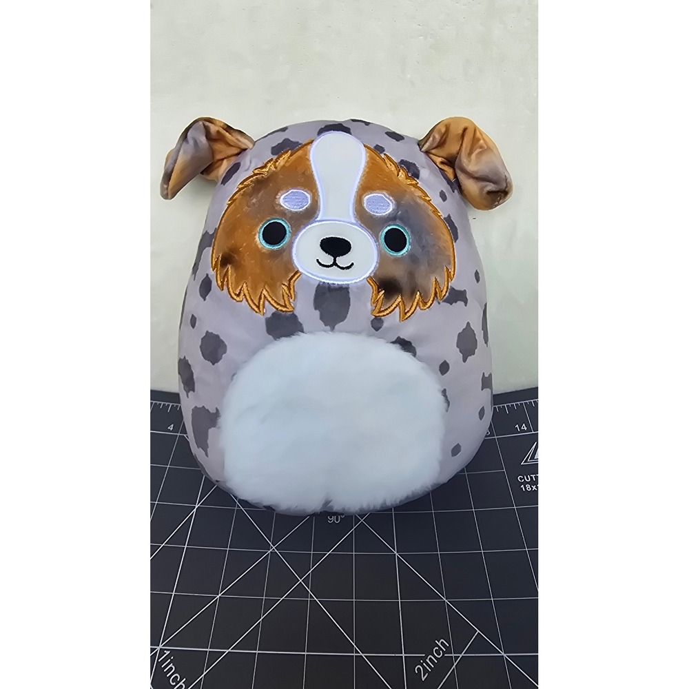 Squishmallows Raylor the Australian Shepherd Dog 12 Inch Grey Spotted Plush Toy